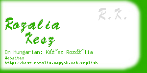 rozalia kesz business card